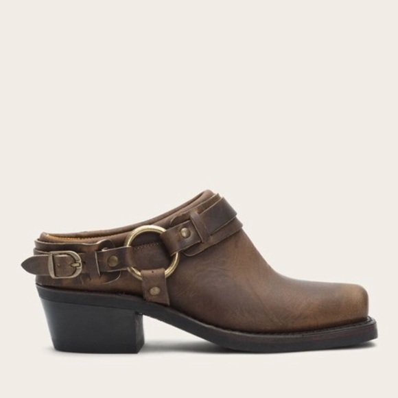 Frye Shoes - FRYE Leather Belted Harness Mule
